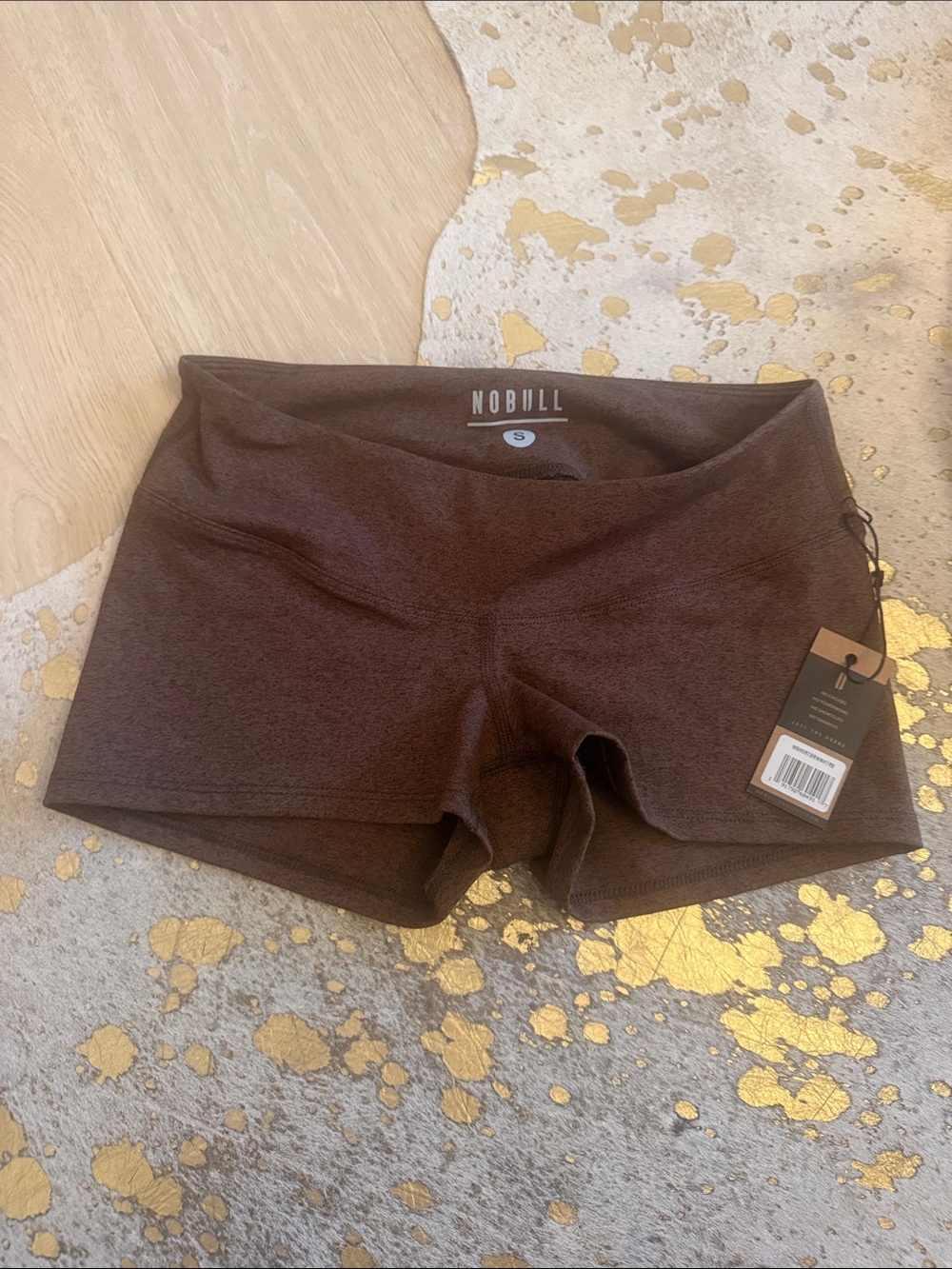 NOBULL Women's Dark Brown Athletic Training Shorts size small New